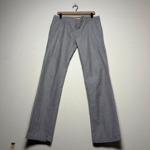 Hugo Boss Orange Grey Slim Straight Chino Pant Men 34x31 Dress Designer Prep - Picture 1 of 13